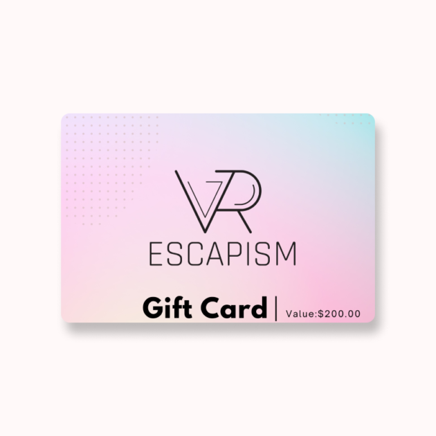 e-gift card with the value of $200 CAD gift for friends, kids, co-workers and couples. Valid VR Escapism Newmarket & Markham
